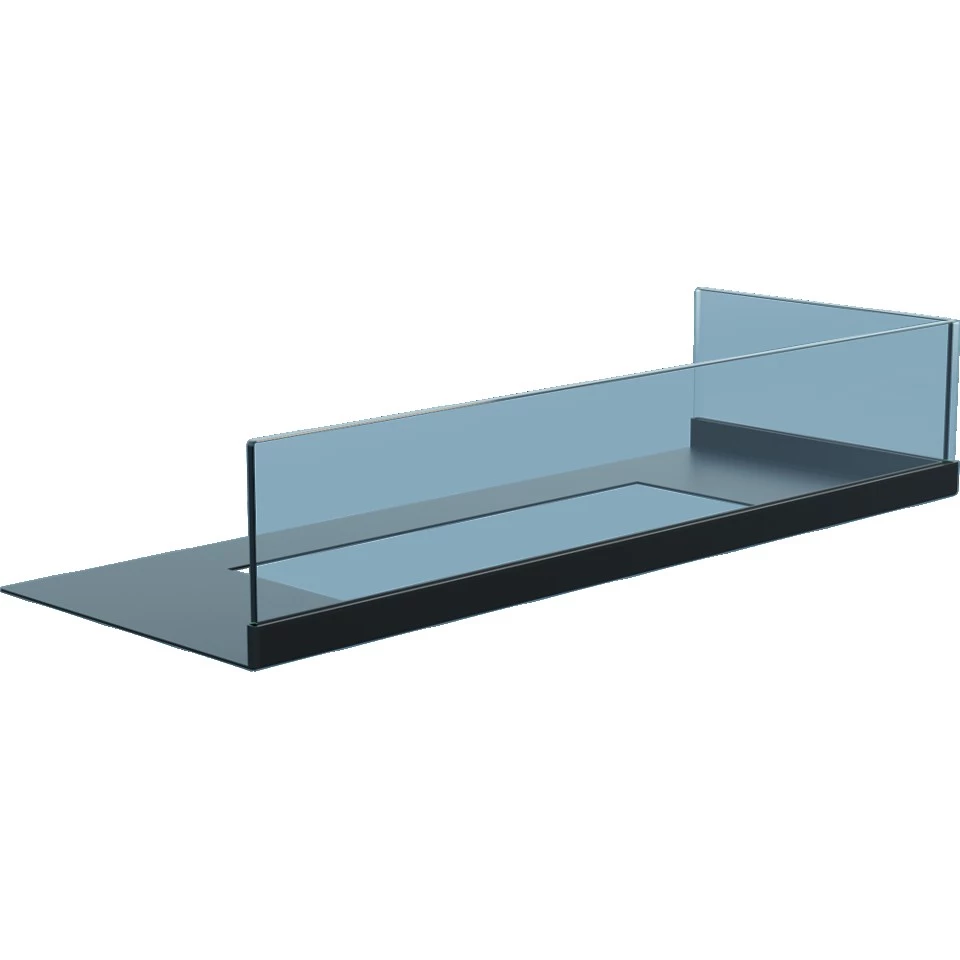 Glas für Eckkamin - 60 cm rechts  | Ethanolkamin-shop.at | Ethanol Kamin Zubehör