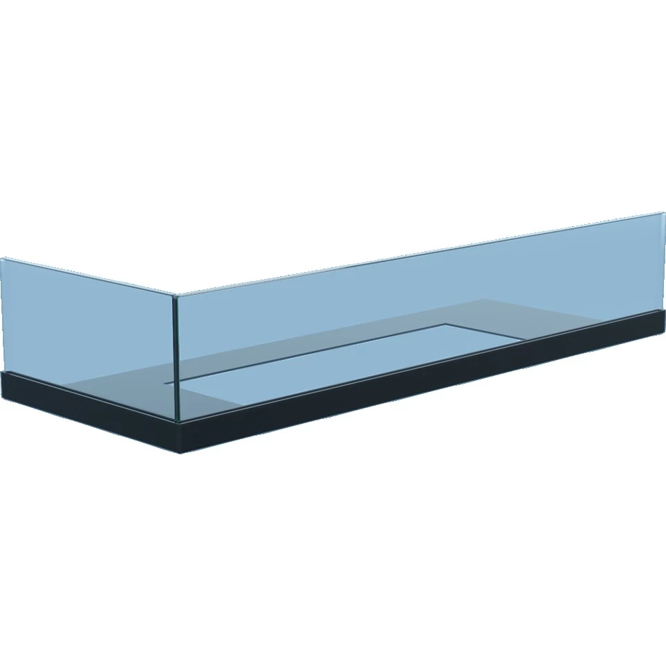 Glas für Eckkamin - 60 cm links  | Ethanolkamin-shop.at | Ethanol Kamin Zubehör
