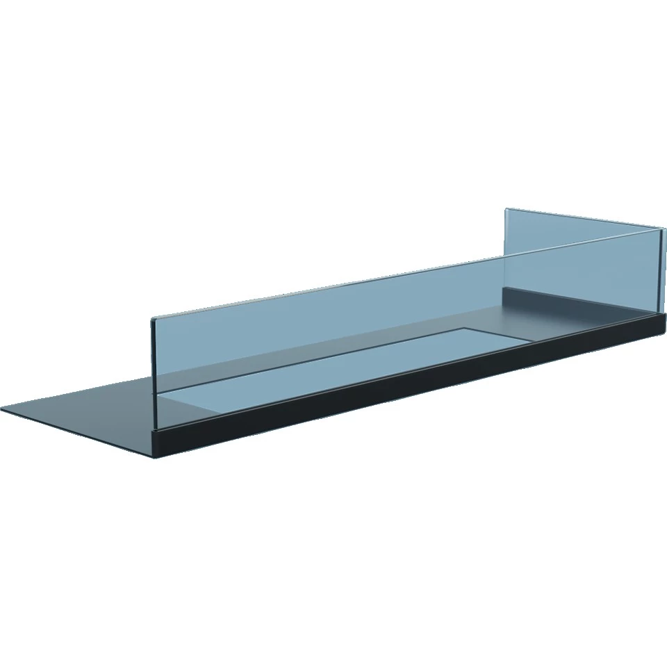 Glas für Eckkamin - 70 cm rechts  | Ethanolkamin-shop.at | Ethanol Kamin Zubehör