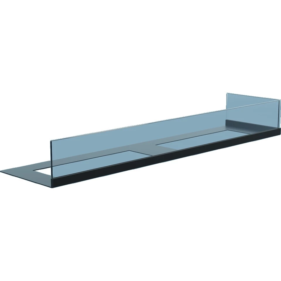 Glas für Eckkamin - 90 cm rechts  | Ethanolkamin-shop.at | Ethanol Kamin Zubehör