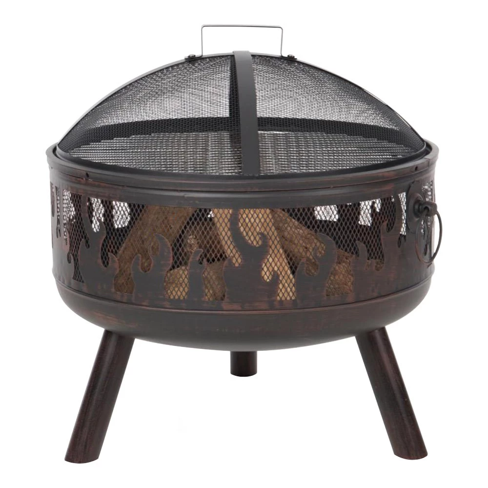 Feuertopf mit Grill und Netz Red Fire  | Ethanolkamin-shop.at | Outdoor Feuerschale