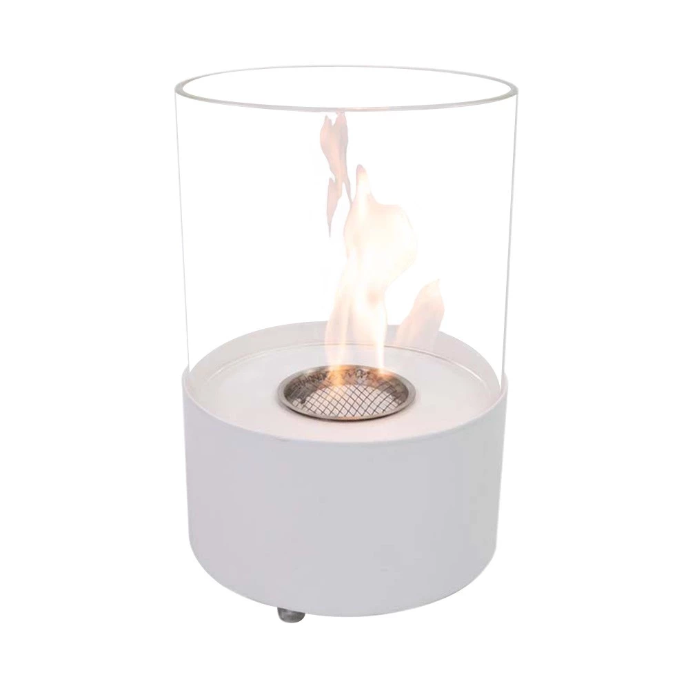 Runder Tisch Kamin - weiß ScandiFlames  | Ethanolkamin-shop.at | Bioethanol Tischkamin