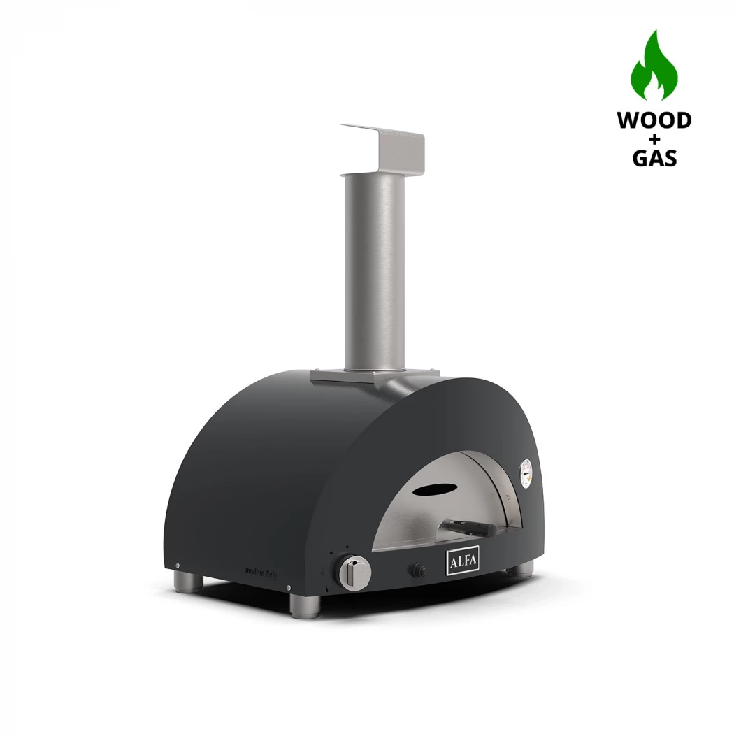 Moderno 1 Pizza Grau Hybrid Pizzaofen Alfa Forni  | Ethanolkamin-shop.at | Outdoor Pizza Oven