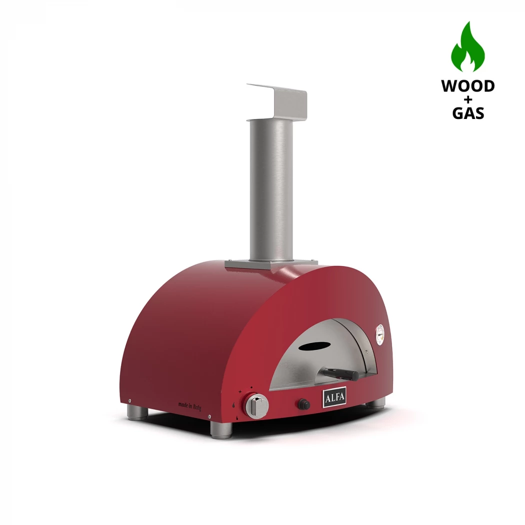 Moderno 1 Pizza Rot Hybrid Pizzaofen Alfa Forni  | Ethanolkamin-shop.at | Outdoor Pizza Oven