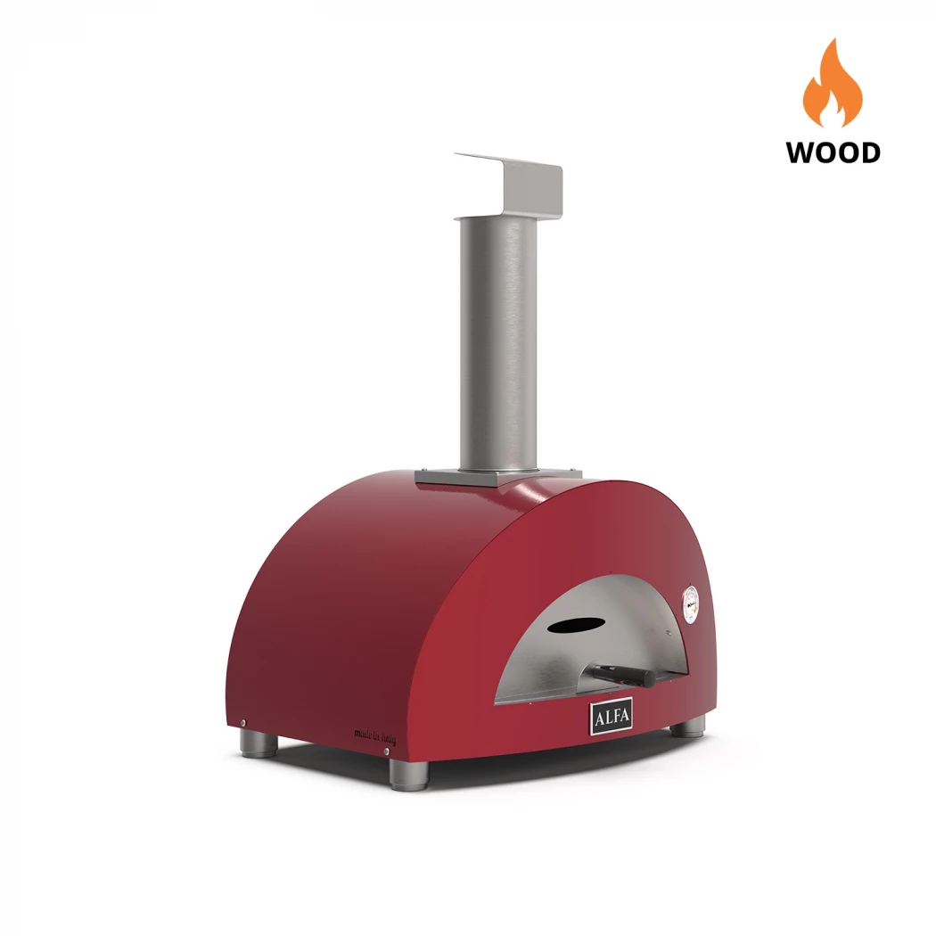 Moderno 1 Pizza Rot Holzofen Pizzaofen Alfa Forni  | Ethanolkamin-shop.at | Outdoor Pizza Oven
