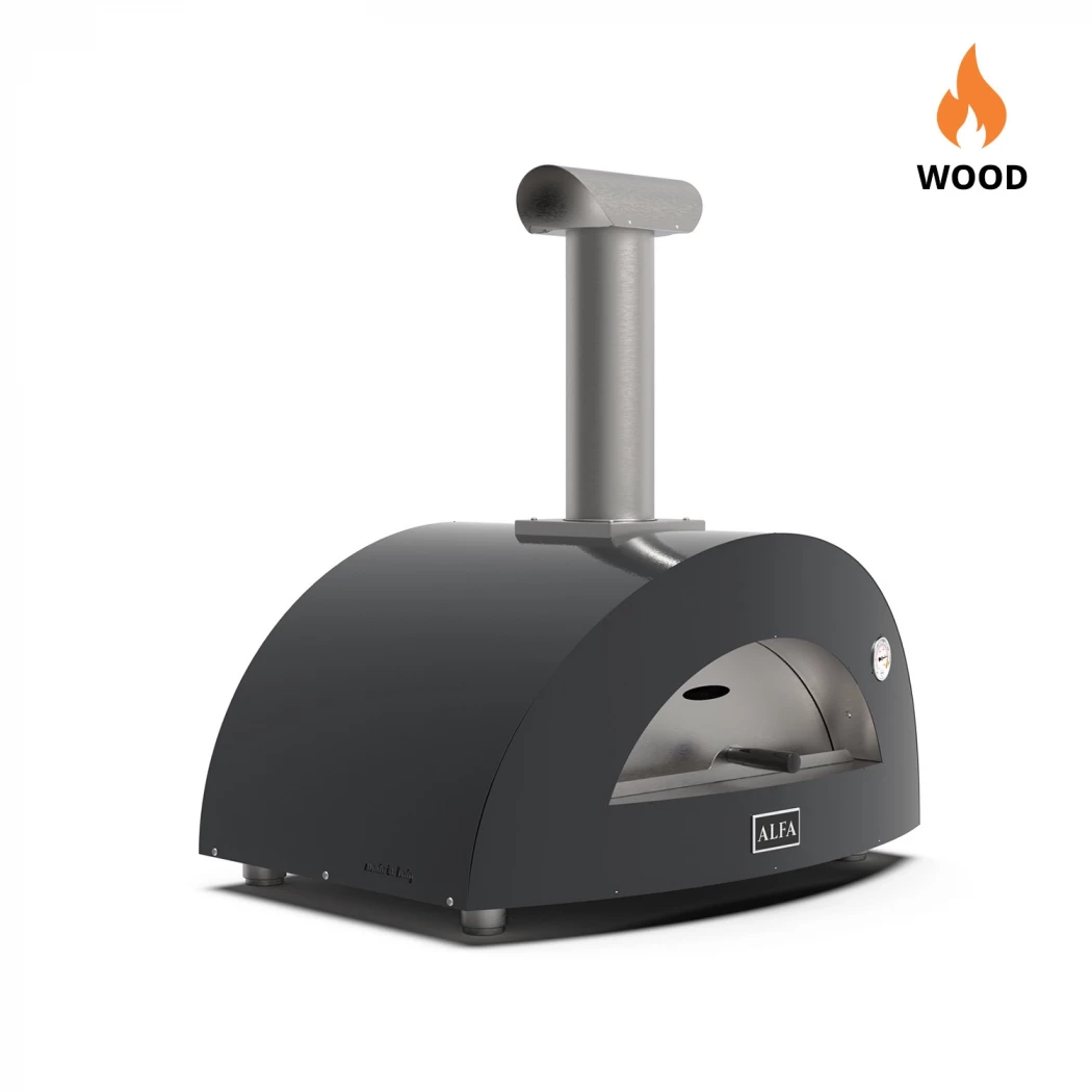 Moderno 2 Pizzen Grau Holzofen Pizzaofen Alfa Forni  | Ethanolkamin-shop.at | Outdoor Pizza Oven