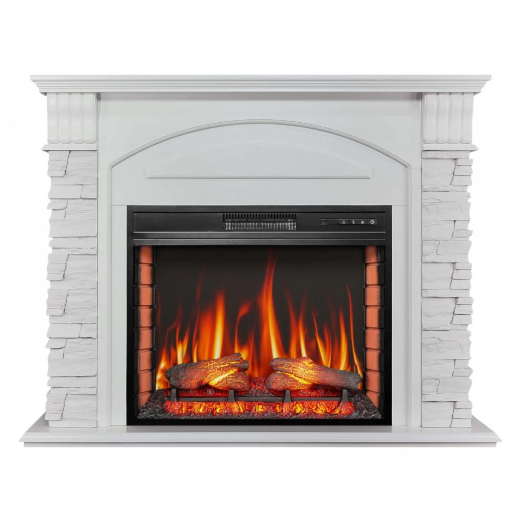Alioth AF28 - Weiß ArtiFlame  | Ethanolkamin-shop.at | Freistehender Elektrokamin