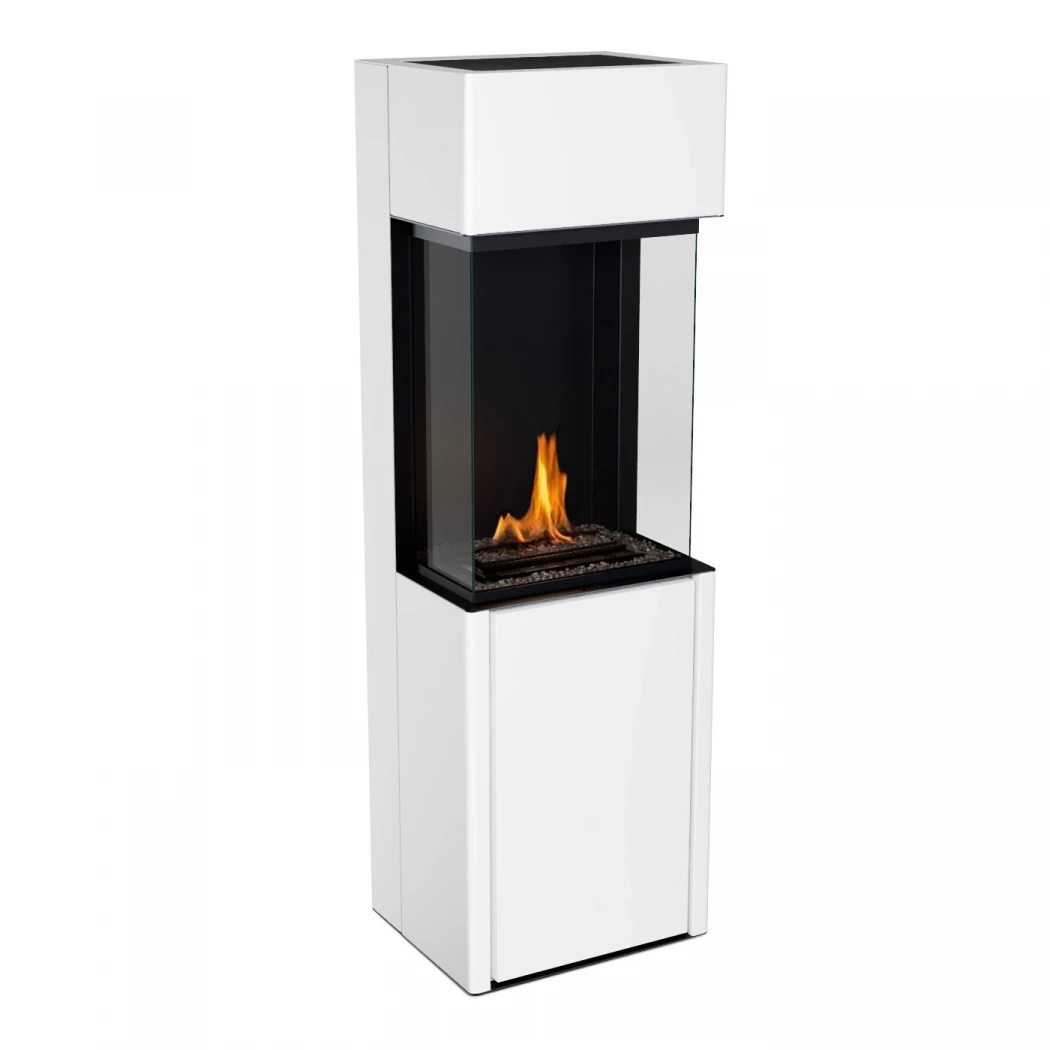 Arcticon – Weiß – Fernbedienbarer Bioethanol-Kamin Planika Fires  | Ethanolkamin-shop.at | Freistehender Ethanol Kamin