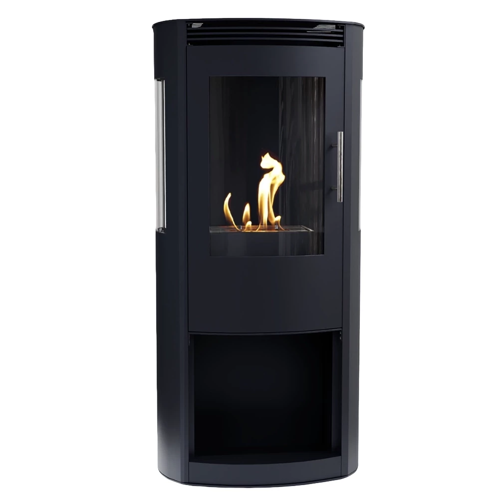 Lincoln Schwarz ScandiFlames  | Ethanolkamin-shop.at | Freistehender Ethanol Kamin