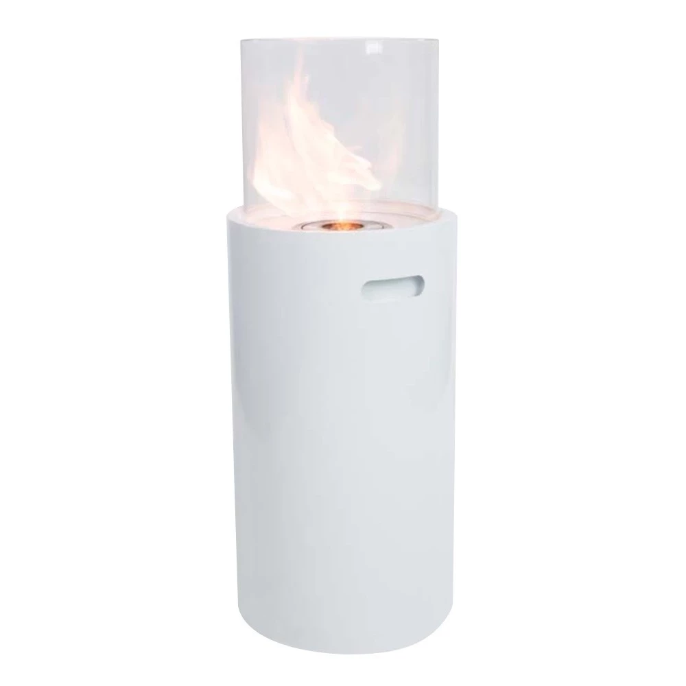 Freistehend biopejs i hvid - 0,3L ScandiFlames  | Ethanolkamin-shop.at | Freistehender Ethanol Kamin für den Außenbereich