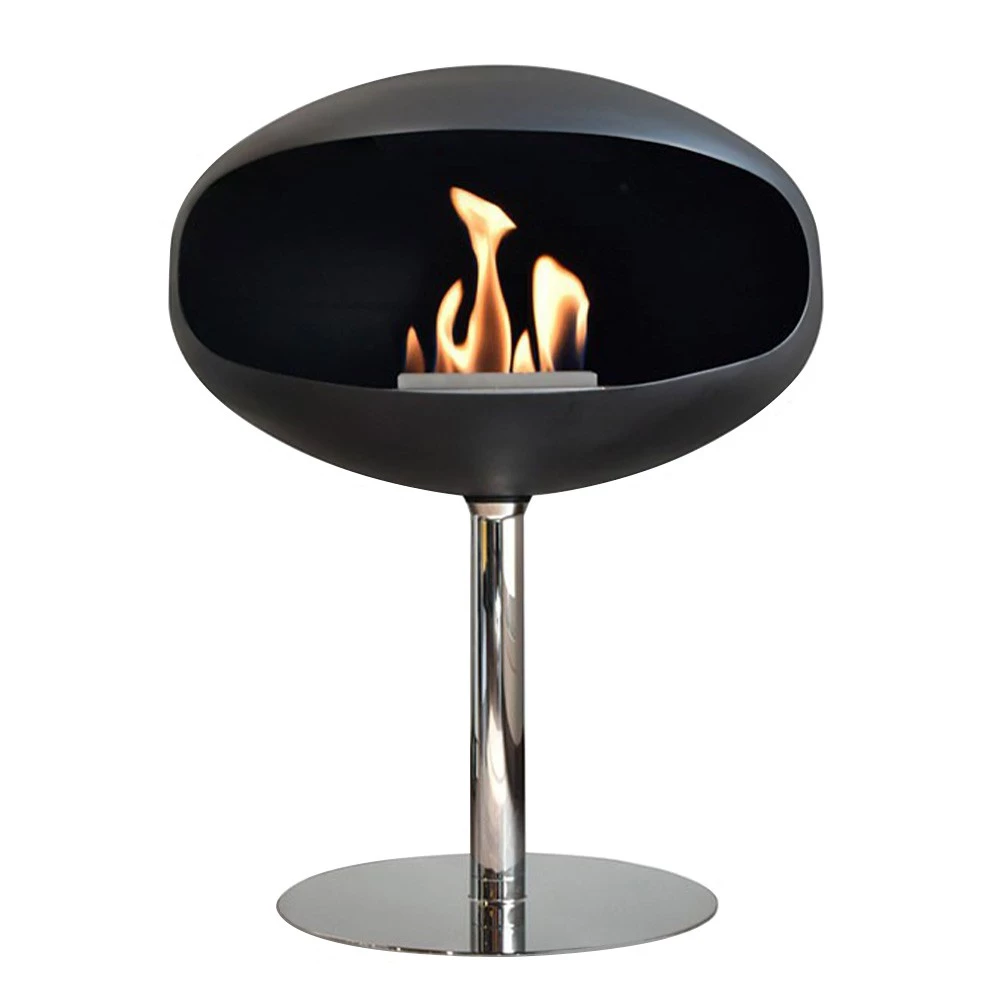 Cocoon Pedestal mit Stahlsockel - Schwarz Cocoon Fires  | Ethanolkamin-shop.at | Freistehender Ethanol Kamin