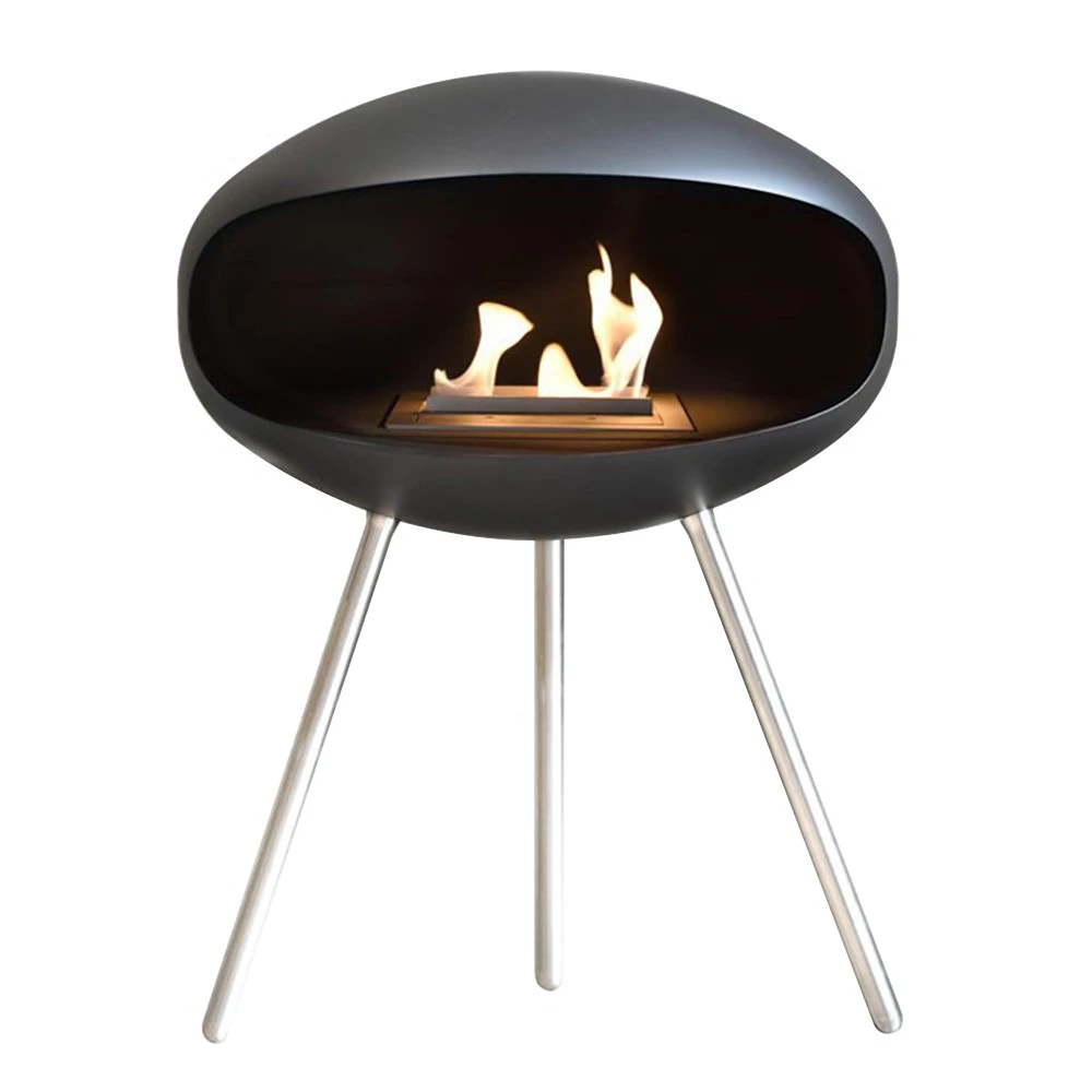 Cocoon Terra - mattschwarz Cocoon Fires  | Ethanolkamin-shop.at | Freistehender Ethanol Kamin