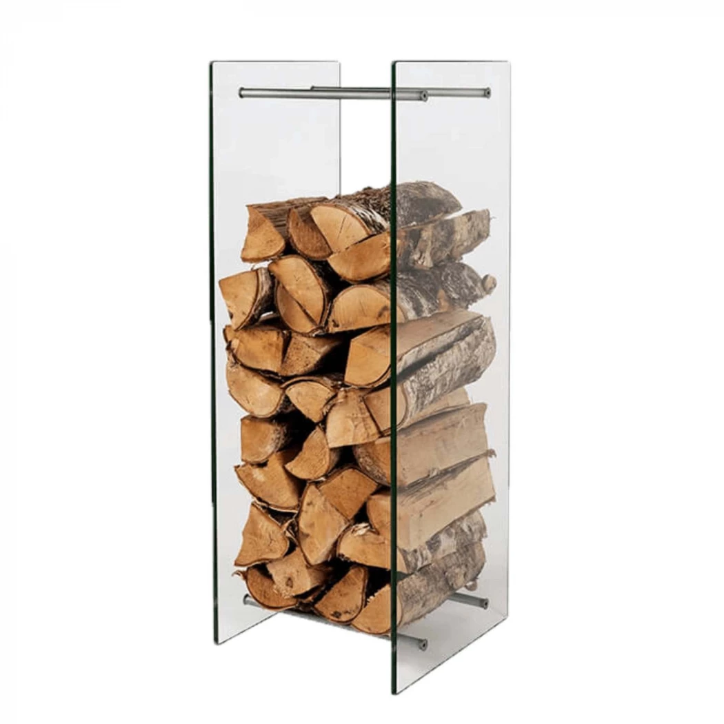 Brennholzregal aus Glas Rack 140 Termatech  | Ethanolkamin-shop.at | Ethanol Kamin Zubehör