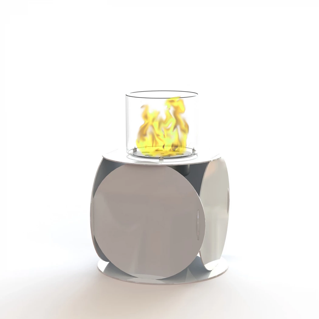 Lira – Weiß GlammFire  | Ethanolkamin-shop.at | Freistehender Ethanol Kamin