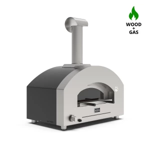 Futuro 2 Pizzen Silver Black Hybrid Pizzaofen