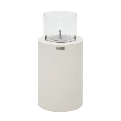 BOSTON Bio-Kamin – Cremeweiße Säule mit Glas, 5.5 kW BOSTON Bioethanol-Kamin – Cremeweiß