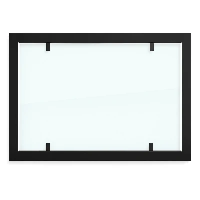 Außenseitenrahmen für Foco 800 mit komplettem Sicherheitsglas | Foco Fires hier kaufen Außenrahmen aus schwarzem Stahl mit Vollglas für Foco 800 Bio-Kamine.