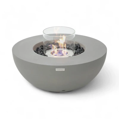 ROCA Space Grey Runder Feuertisch – 8,2 kW Bioethanol ROCA Bioethanol-Feuertisch – Space Grey