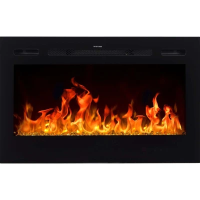 Merseyside Elektrokamin - Wählen Sie aus vielen Größen Merseyside Kamin - Schwarz