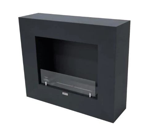 MILANO Bio-Kamin – Schiefer Schwarz mit Glas, 5 kW Heizleistung MILANO Bioethanol-Kamin – Schiefer Schwarz