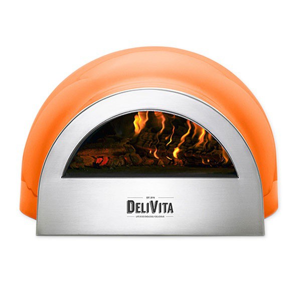 Orange Pizza oven from DeliVita